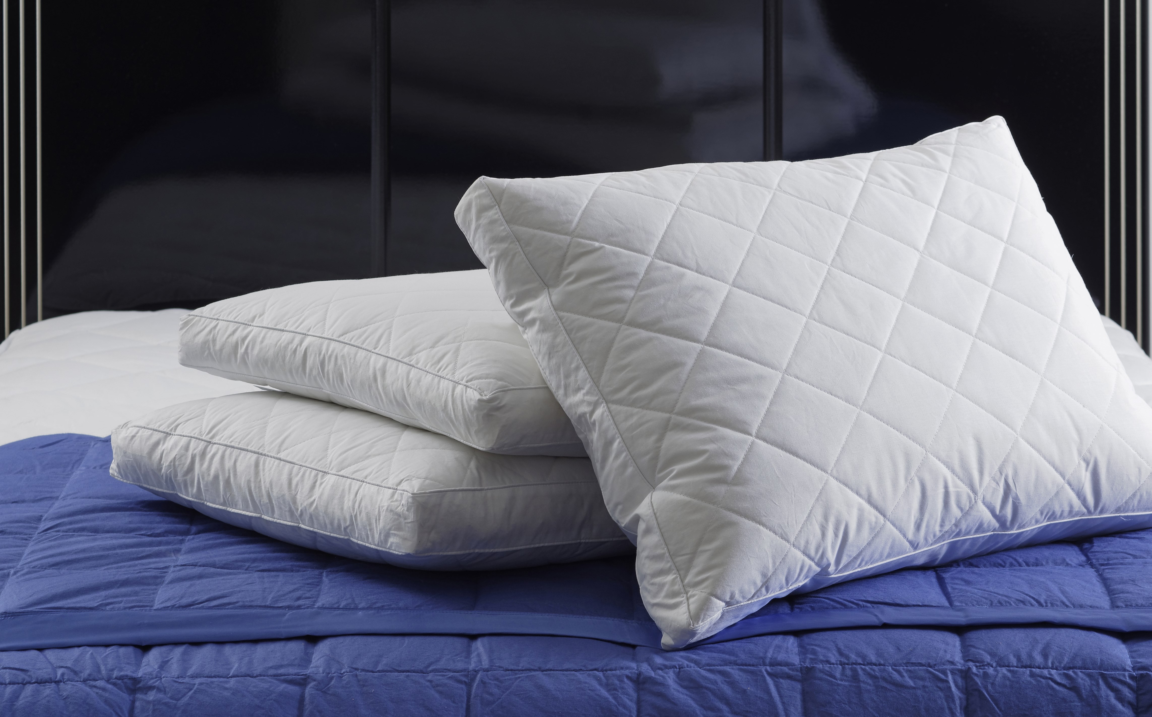 Quilted Down Pillow King 18"x34"+2" - Click Image to Close